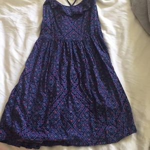 Dress with criss cross back straps